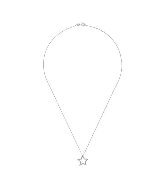Witgouden hanger met diamant "Etoile de mes rêves"