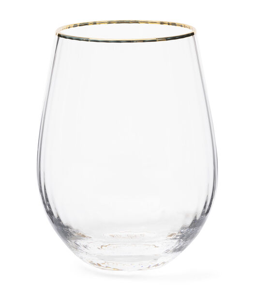 Waterglas Transparant, glas,  ribbel 520 ml - Les Saisies Water Glass