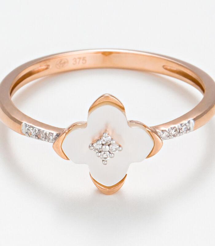 Ring "Cardamine" Roze Goud en Diamanten image number 2