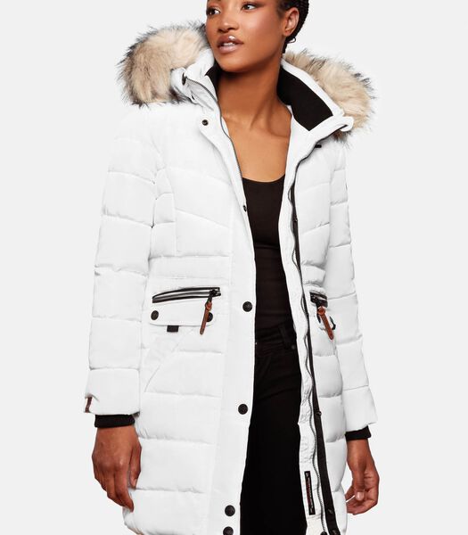 Ladies winter coat PAULA PRINCESS Navahoo White: XXL