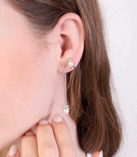 Femmes - Pendentif d'oreille avec placage - Zircone
