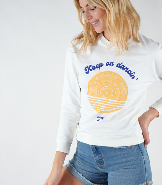 DANCIN - Oversized sweatshirt met flockprint op de voorkant