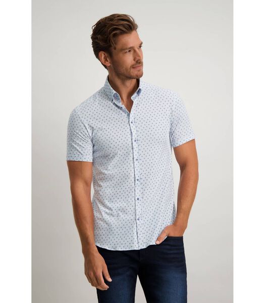 State Of Art Chemise Bleu Impression Manches Courtes
