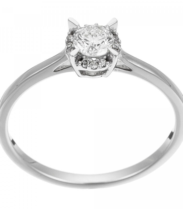 Ring 'Amoureuse' witgoud en diamanten image number 2