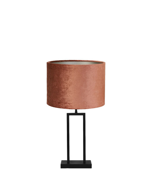 Tafellamp Shiva/Gemstone - Zwart/Terra - Ø30x62cm