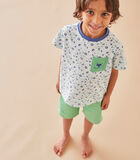 Jersey 2-delige pyjama, lichtblauw/groen image number 0