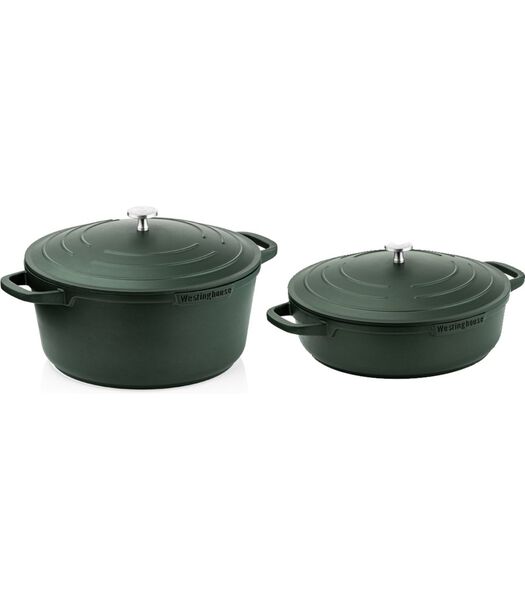 Ensemble de casseroles  Performance (poêle à rôtir + poêle à tapas) ø 28 cm - Vert - Induction et toutes autres sources de chaleur