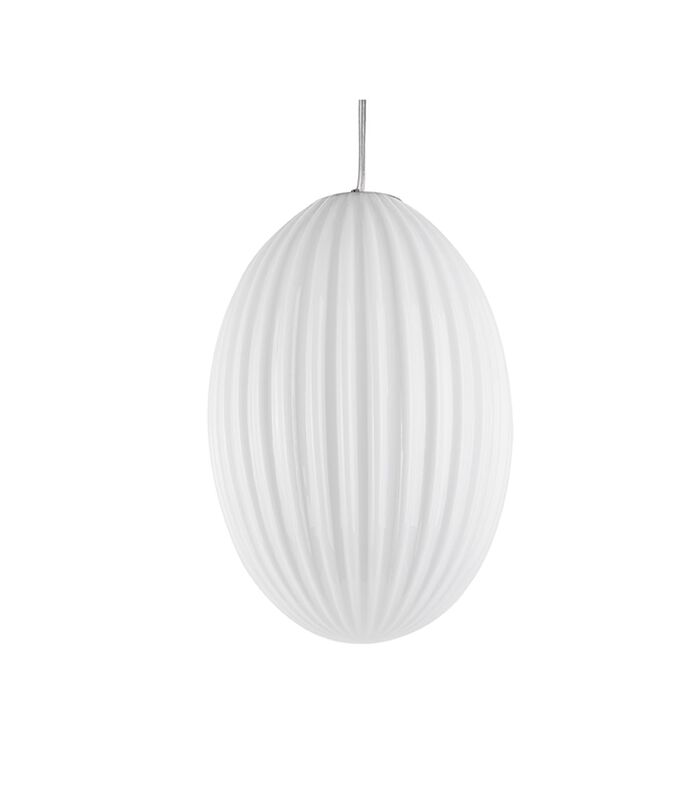 Hanglamp Smart - Ovaal Glas Opaal Wit - Large - 30x44cm image number 1