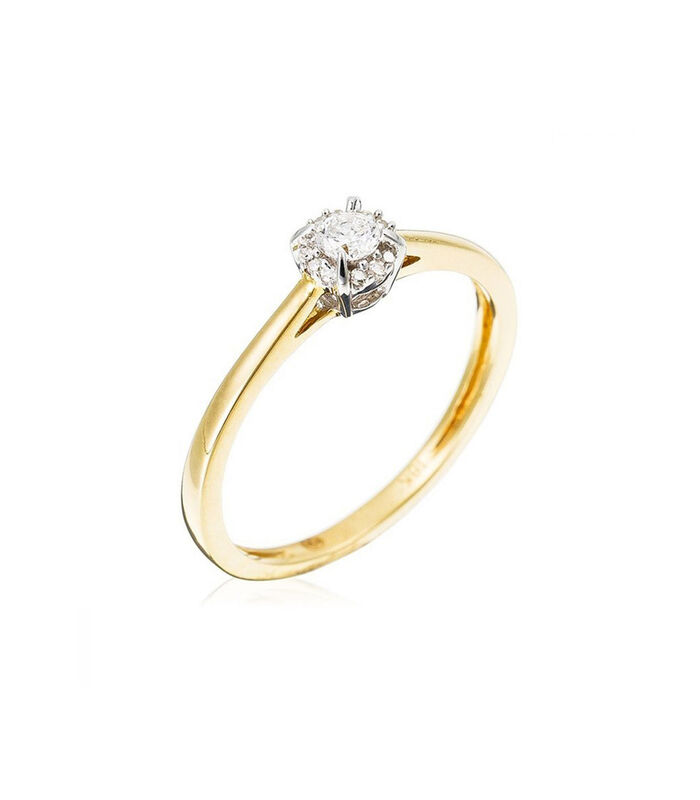 Ring 'Amoureuse' geelgoud en diamanten image number 0