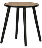 Table d'appoint - Pin - Noir/naturelle - 44x39x39 cm - Ditmer image number 0