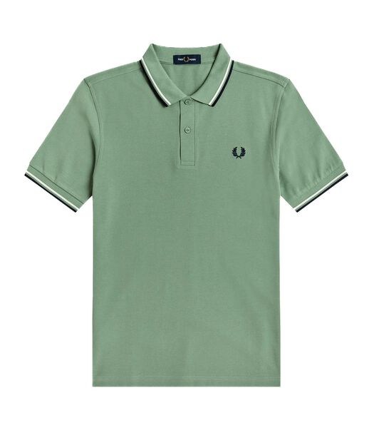 Polo Vert À Double Bout Fred Perry