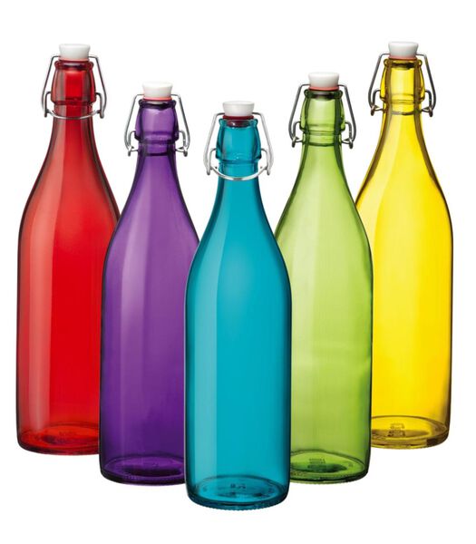 Gekleurde Beugelflessen Set - Set van 5 gekleurde flessen