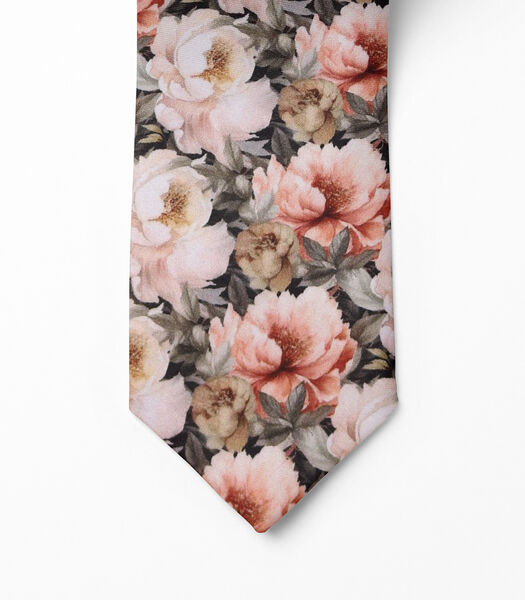 Cravate GIARDIN - imprimé fleuri - Fabriquée en Belgique