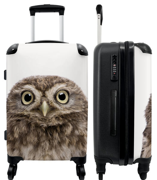Handbagage Koffer met 4 wielen en TSA slot (Uil - Kuiken - Kinderen - Vogel)