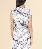 Zwart-witte jurk MAKEBA in voile met print image number 4