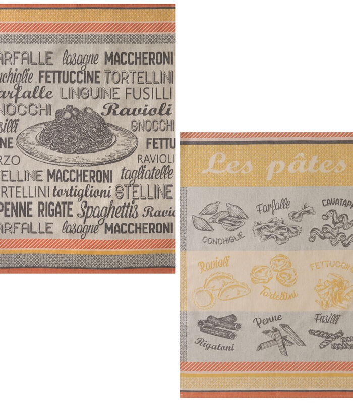 Pâtes - Theedoek van katoenen jacquard 50x75cm image number 0