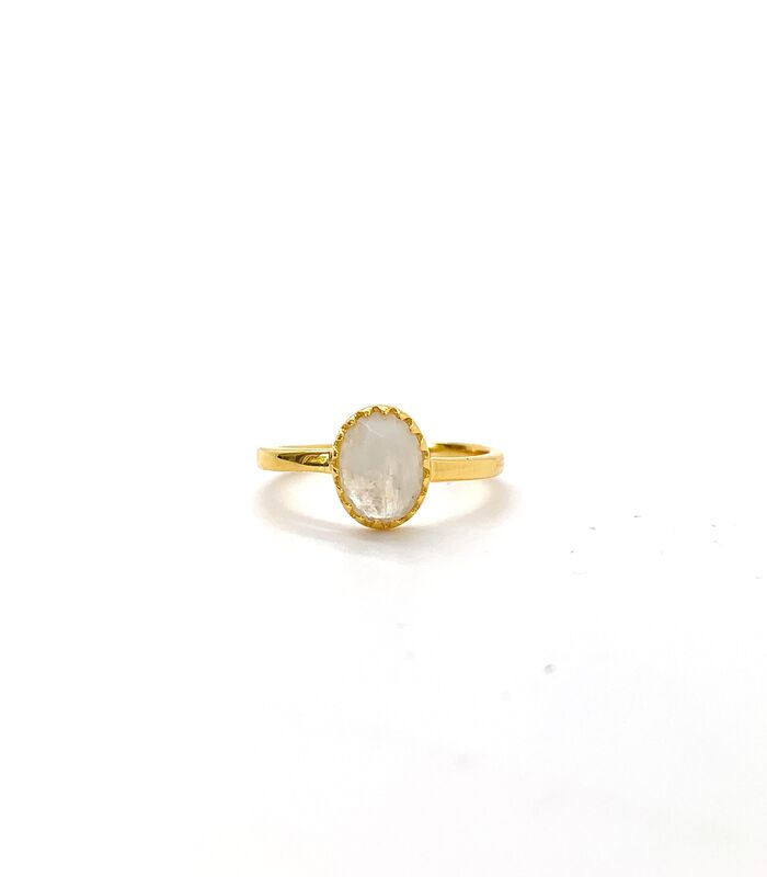 Maansteen Royal Ray of Light Gold Ring image number 2