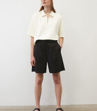 Oversized poloshirt met rits cropped image number 1