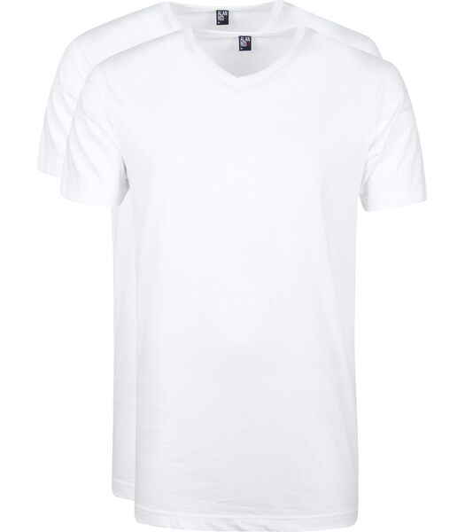 West-Virginia T-shirt V-Hals Wit (2Pack)