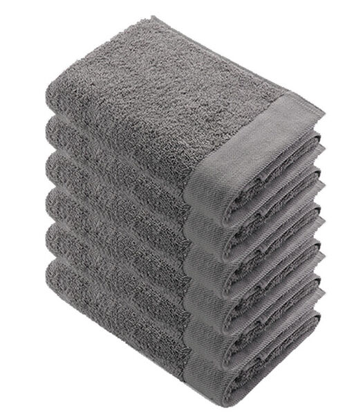 Lot de 6 Remade Cotton serviettes de bain 60x110 Taupe