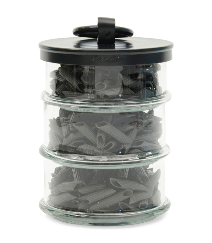 Pots à provisions en verre avec couvercle - Pots à provisions Cordoba Triple - Noir - 1 pièce image number 4