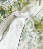 Taie d'oreiller imprimée en percale de coton, Fleurs de Jour Celadon image number 1