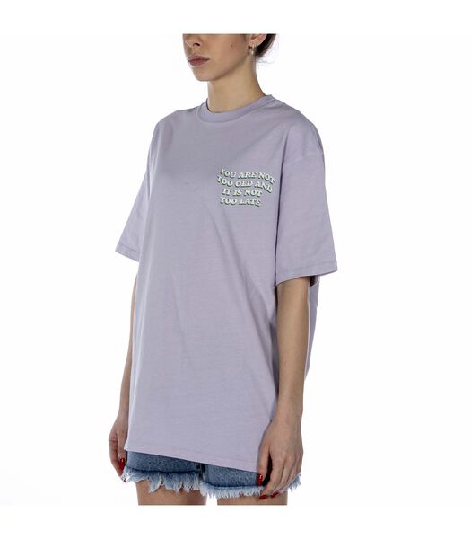 T-Shirt Too Late Imprimé Violet