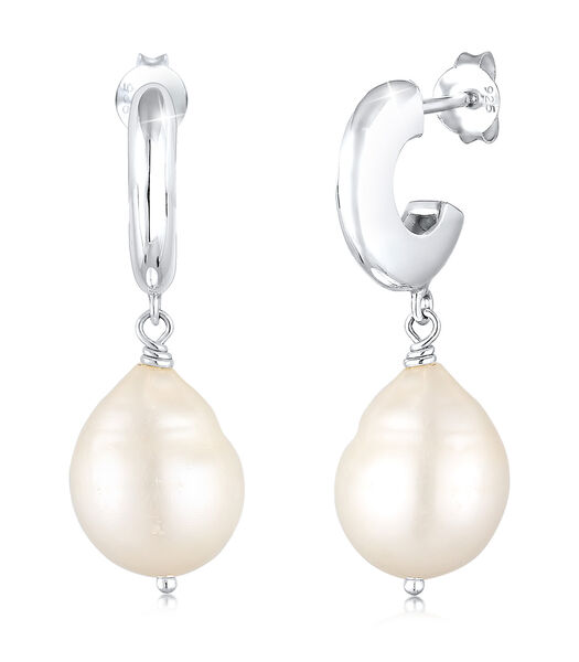 Boucles D'oreilles Base Filigrane  Perles De Culture D'eau Douce  Femme  (925/1000) Argent