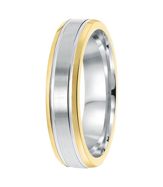 Ring 'Sofia' Zilver - zilverkleurig-goudkleurig