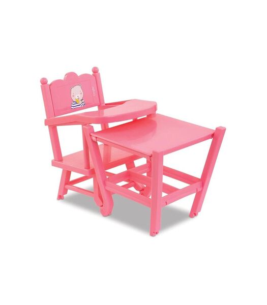 Mon Grand Poupon Chaise de poupée bébé rose 36/42 cm