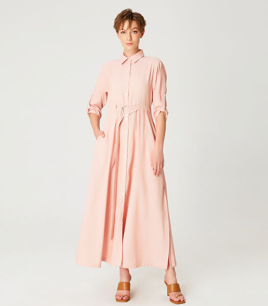 Longue robe chemise minimaliste