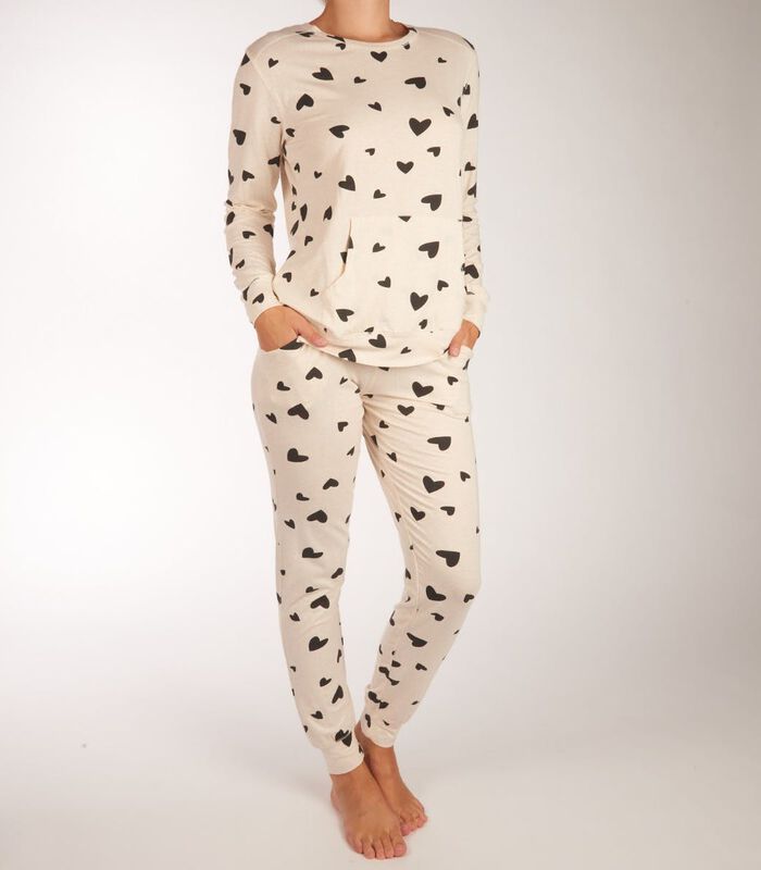 Pyjama pantalong long All Over Hearts image number 0