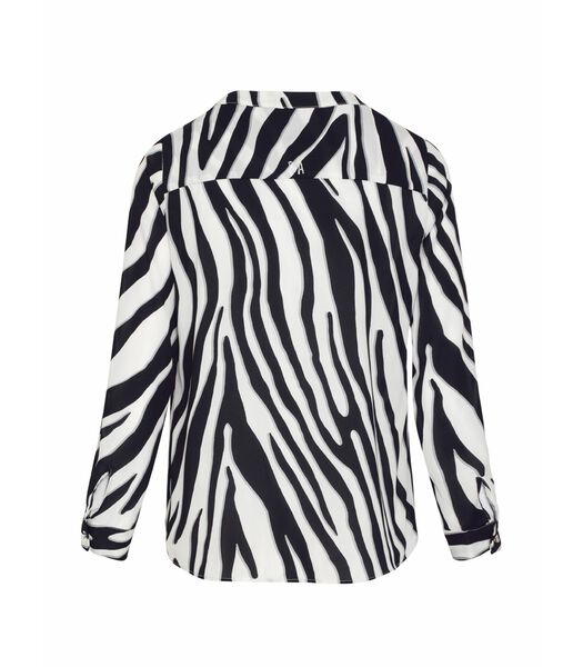Zebra print voile blouse DARCY