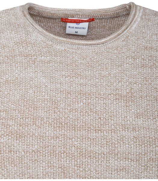 Blue Industry Pull-over Beige Coupe Moderne