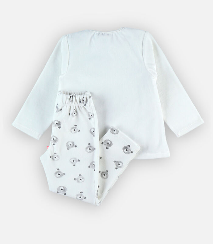 2-delige fluwelen pyjama, wit image number 4