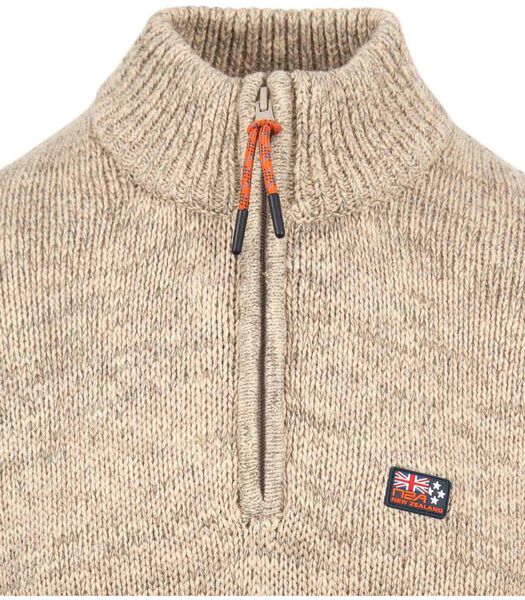 NZA Half Zip Sweater Thames Beige