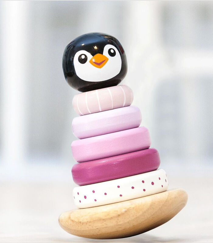 Houten speelgoed: Pinguïn stapelpiramide image number 2