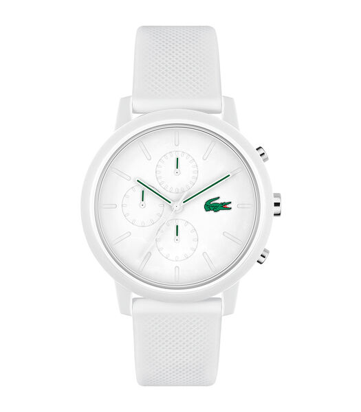 Lacoste.12.12 CHRONO wit op wit silicone 2011246