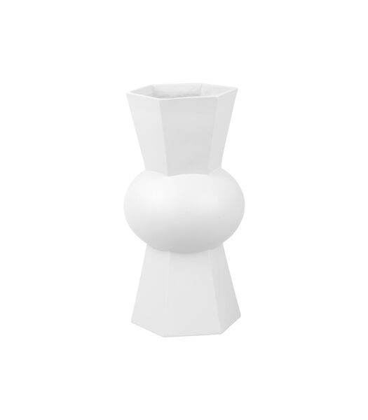Vase déco Geo Count - Blanc - Ø14cm