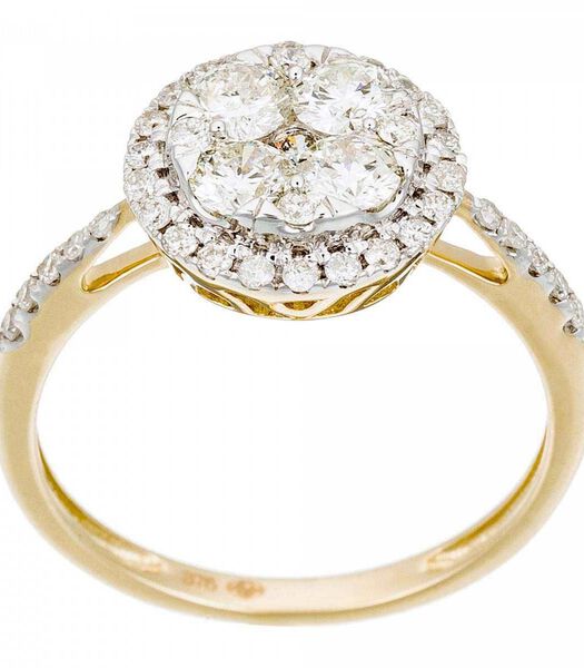 Ring 'Pompadour' geelgoud en diamanten