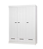 Armoire 3 Portes  - Pin - Blanc - 195x140x53  - Connect image number 1