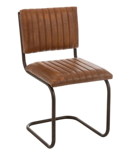 Cognac Ribbel - Chaise - set of 2 - cuir - structure métallique