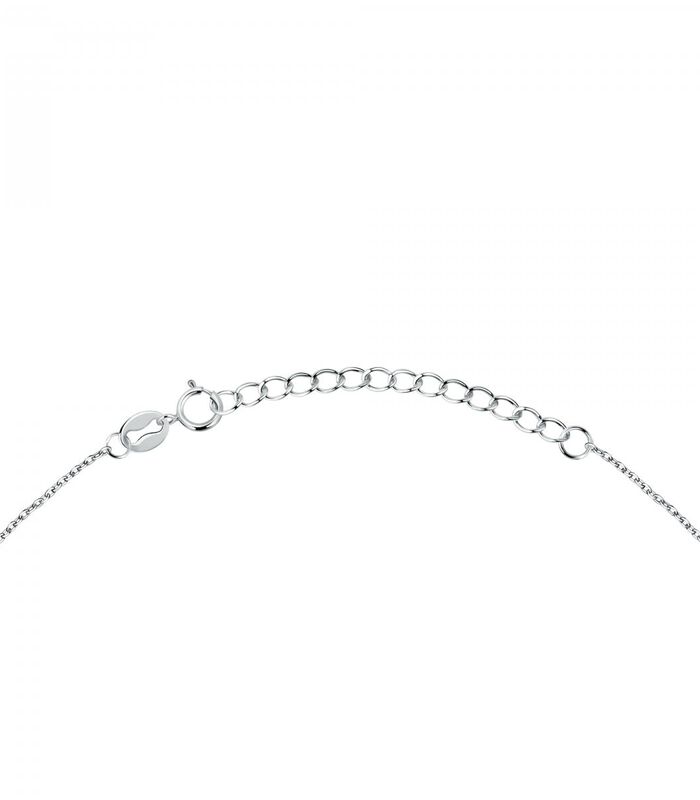 Zilveren ketting, zirkonia B-BABY image number 2