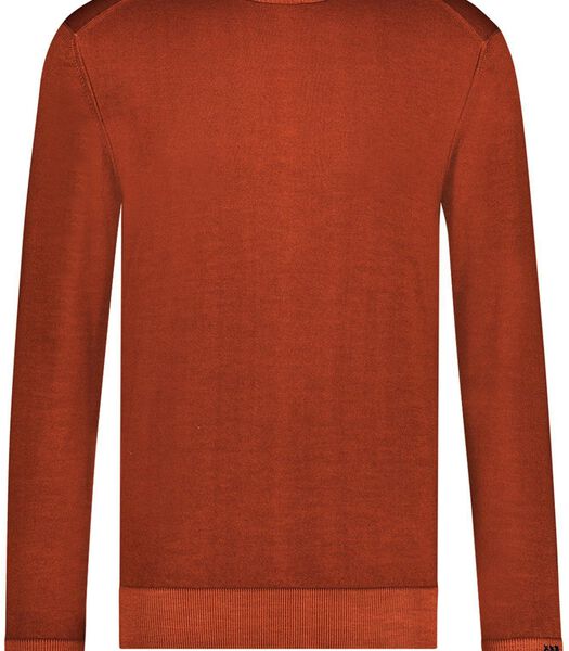 Pullover Wol O-Hals Oranje