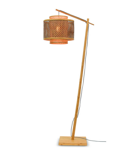 Vloerlamp Bhutan - Bamboe/Zwart - 68x40x176cm
