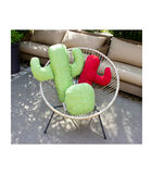 Lot de 3 coussins extérieur cactus vert et rouge image number 1
