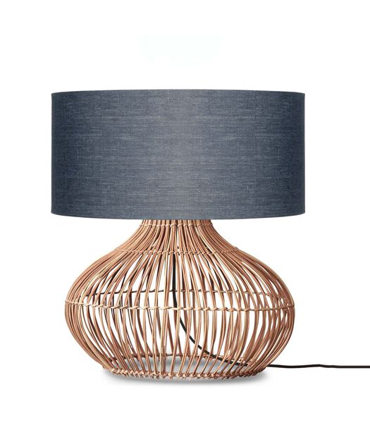 Lampe de Table Kalahari - Gris Foncé/Rotin - Ø47cm