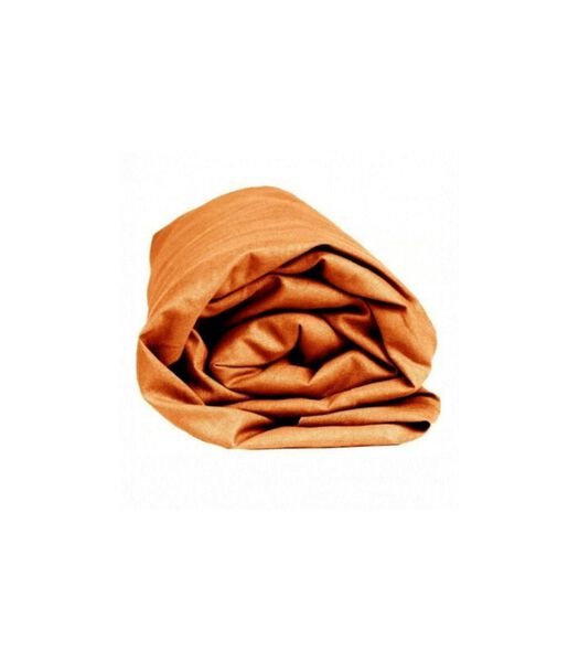 Drap-houssse orange jersey de coton (coin 30 cm)