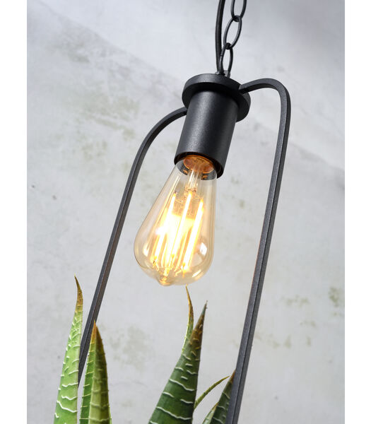 Hanglamp Florence - Zwart - 19x19x52cm