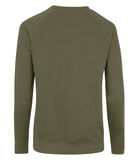 Kaki groene sweater van organisch katoen. image number 3